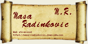 Maša Radinković vizit kartica